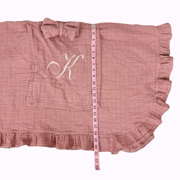 Muslin Car Seat Cover Pink Embroidered K - Picture 9 of 10